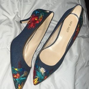 Denim Nine West Heels